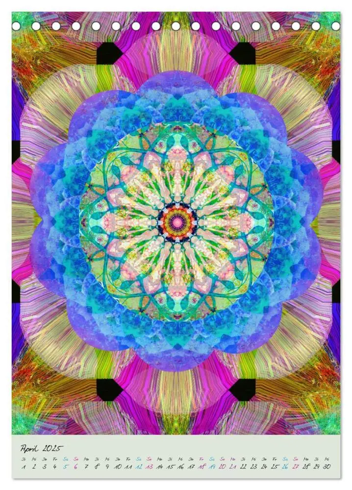 Bild: 9783457020357 | BLUMEN MANDALAS (Tischkalender 2025 DIN A5 hoch), CALVENDO...