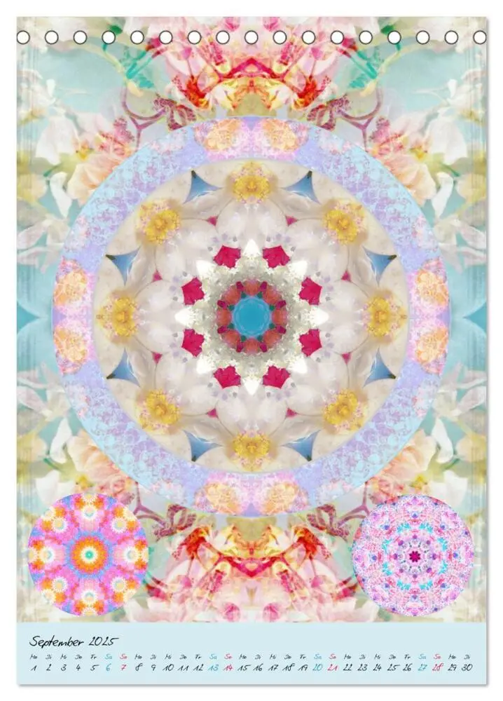 Bild: 9783457020357 | BLUMEN MANDALAS (Tischkalender 2025 DIN A5 hoch), CALVENDO...