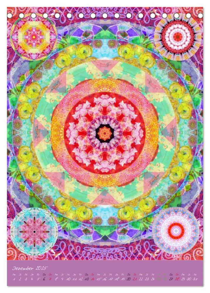 Bild: 9783457020357 | BLUMEN MANDALAS (Tischkalender 2025 DIN A5 hoch), CALVENDO...