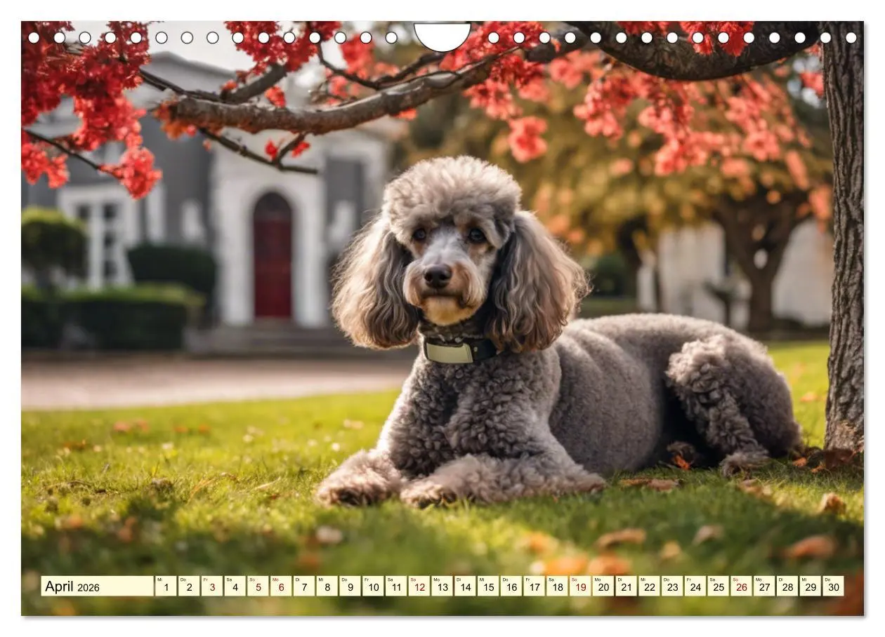 Bild: 9783457330357 | Pudel in allen Farben und Größen (Wandkalender 2026 DIN A4 quer),...