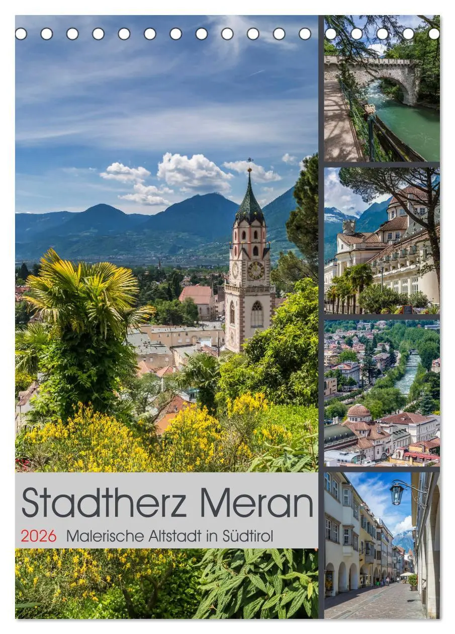Cover: 9783516420357 | Stadtherz MERAN (Tischkalender 2026 DIN A5 hoch), CALVENDO...