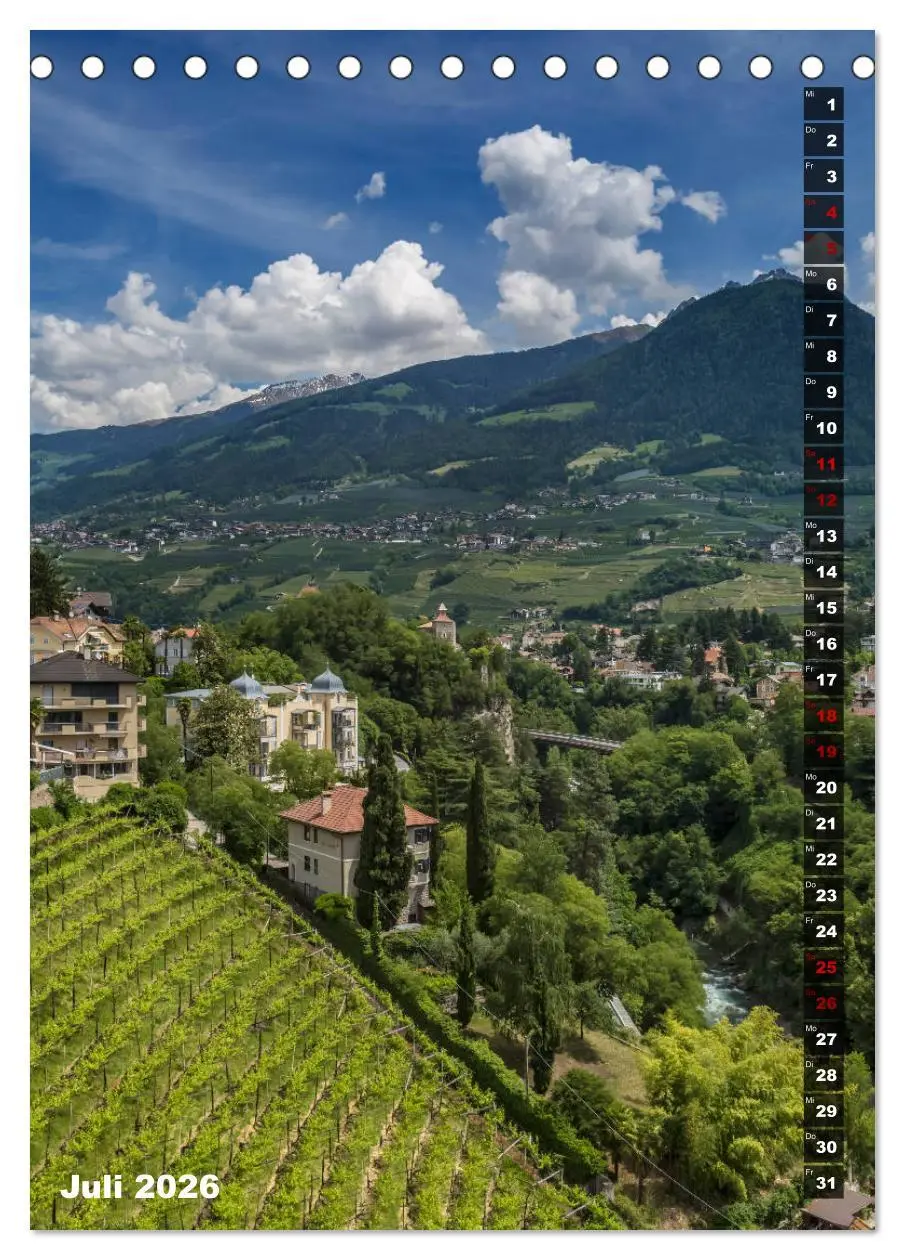 Bild: 9783516420357 | Stadtherz MERAN (Tischkalender 2026 DIN A5 hoch), CALVENDO...