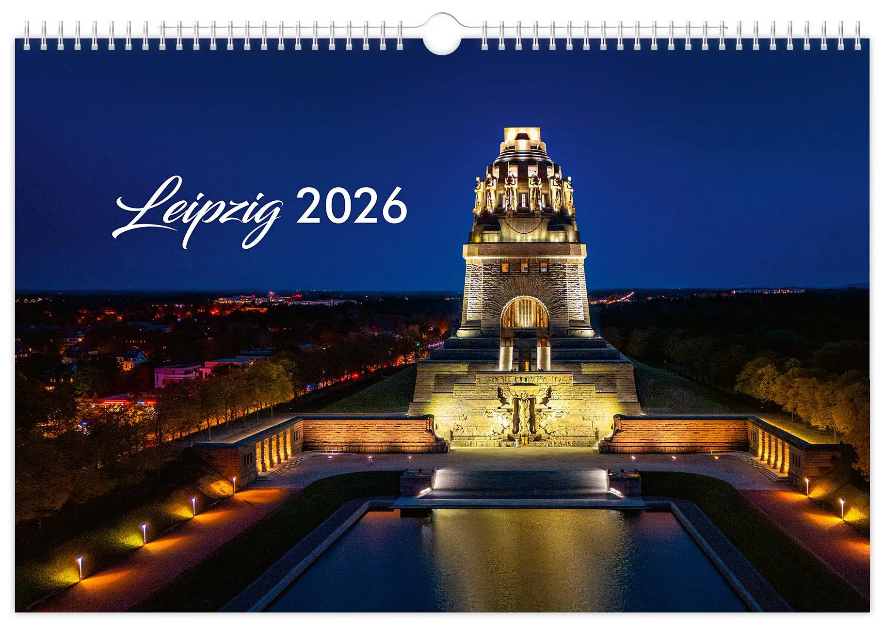 Cover: 9783910680357 | Kalender Leipzig 2026 | 45 x 30 cm weißes Kalendarium | Peter Schubert