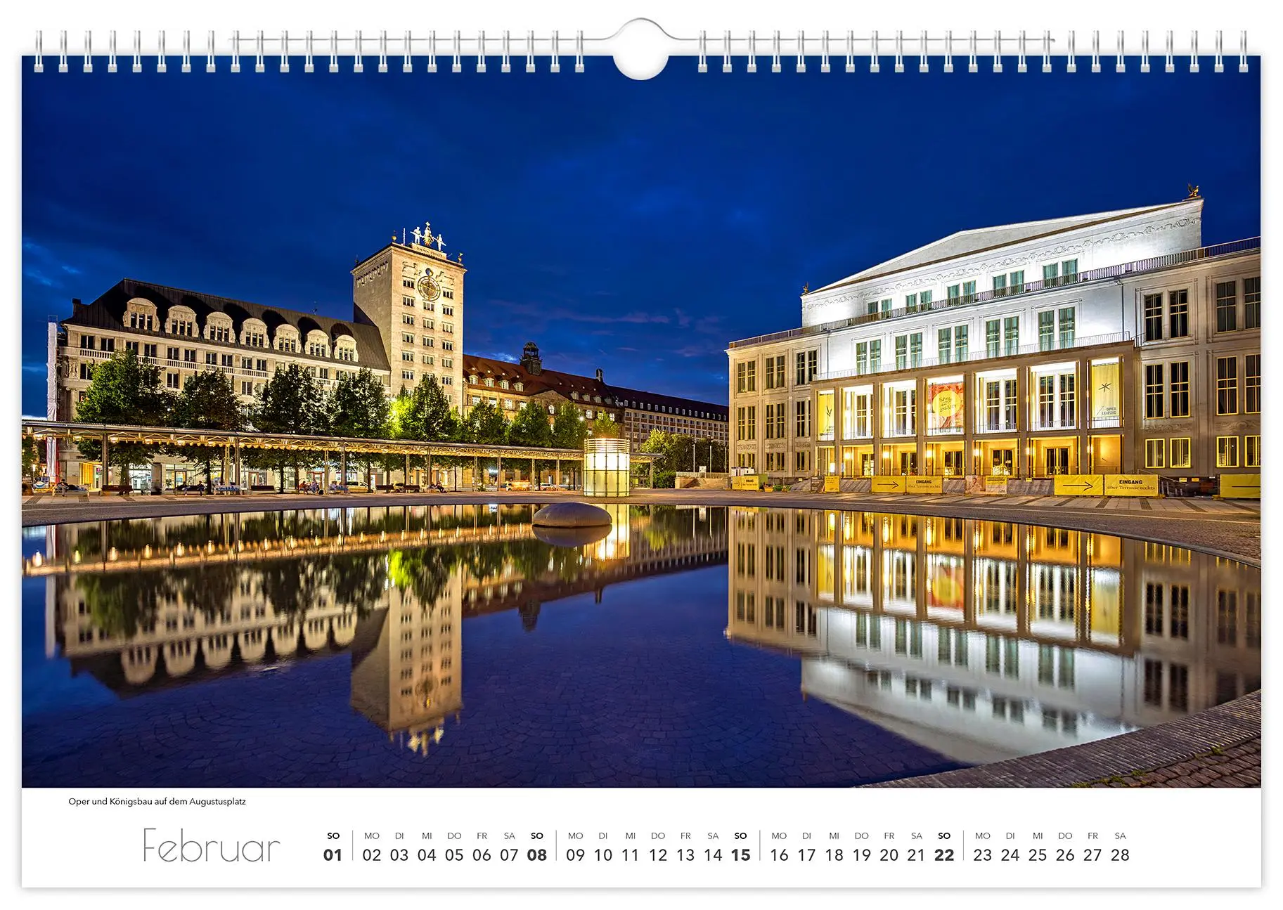 Bild: 9783910680357 | Kalender Leipzig 2026 | 45 x 30 cm weißes Kalendarium | Peter Schubert