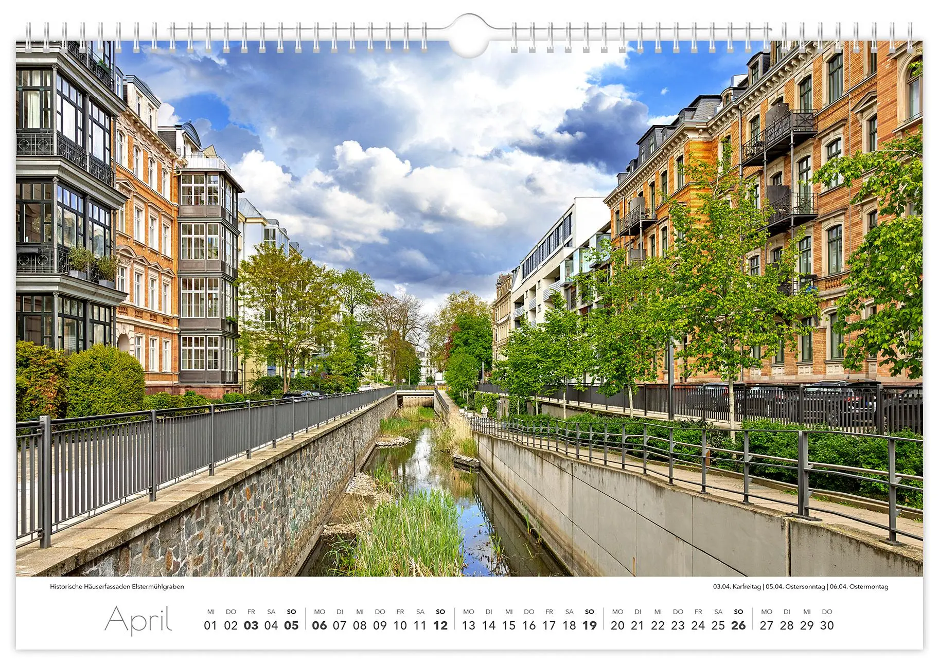 Bild: 9783910680357 | Kalender Leipzig 2026 | 45 x 30 cm weißes Kalendarium | Peter Schubert