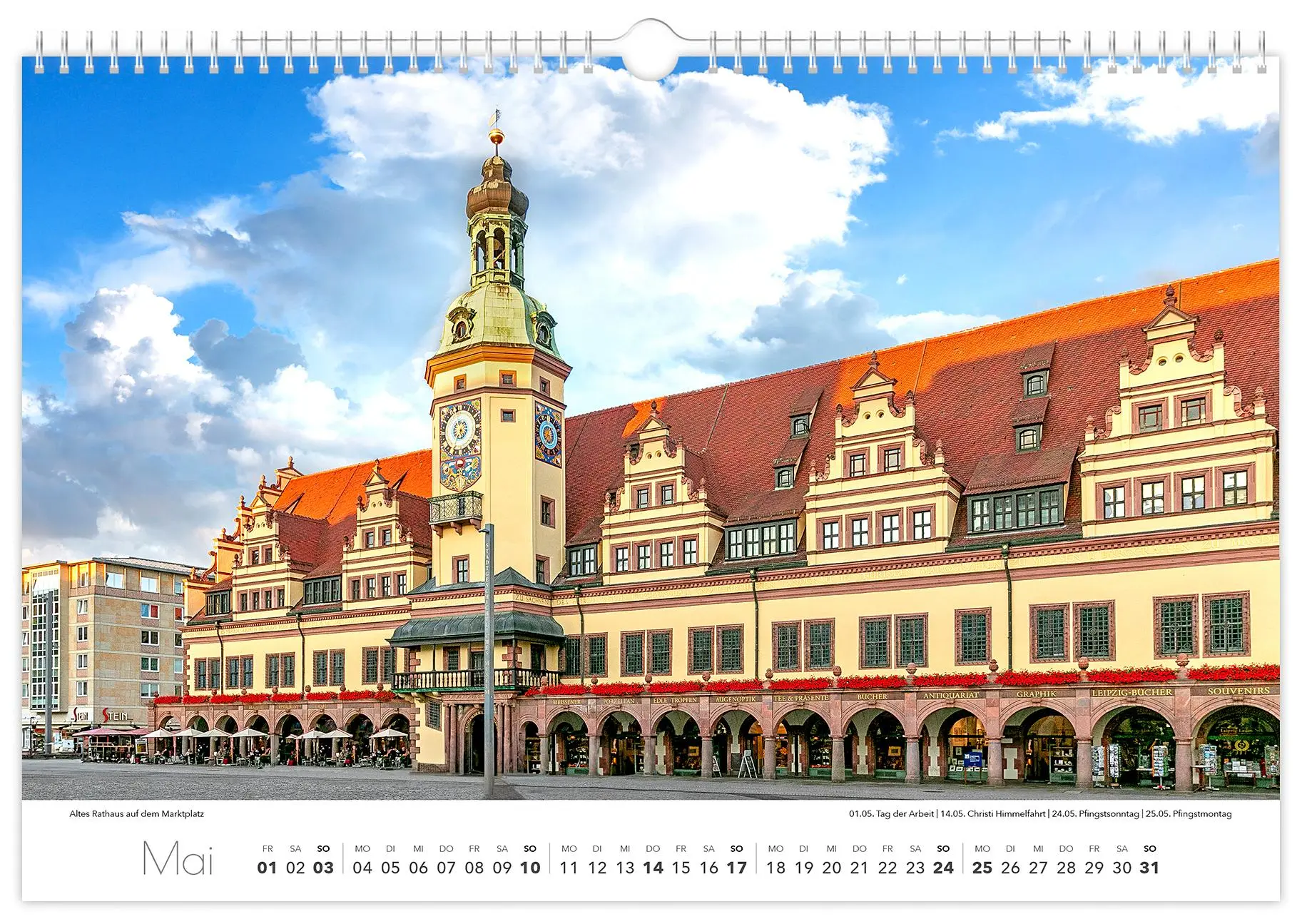 Bild: 9783910680357 | Kalender Leipzig 2026 | 45 x 30 cm weißes Kalendarium | Peter Schubert