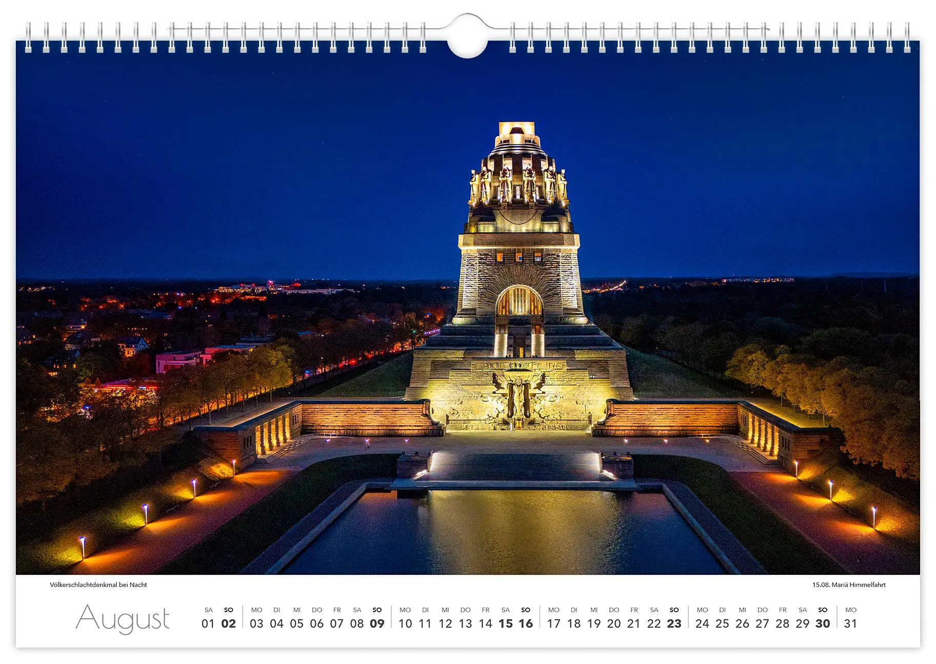 Bild: 9783910680357 | Kalender Leipzig 2026 | 45 x 30 cm weißes Kalendarium | Peter Schubert