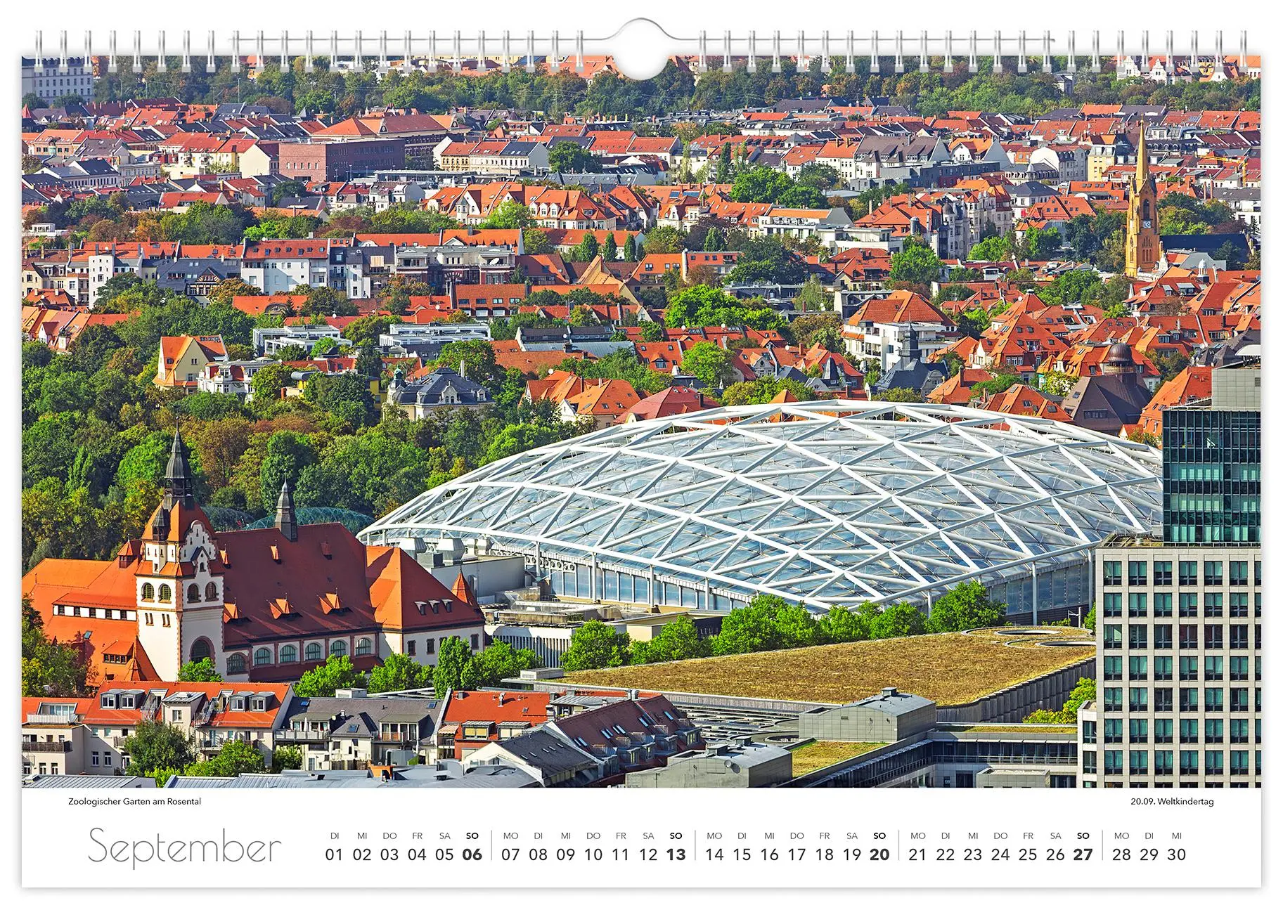Bild: 9783910680357 | Kalender Leipzig 2026 | 45 x 30 cm weißes Kalendarium | Peter Schubert