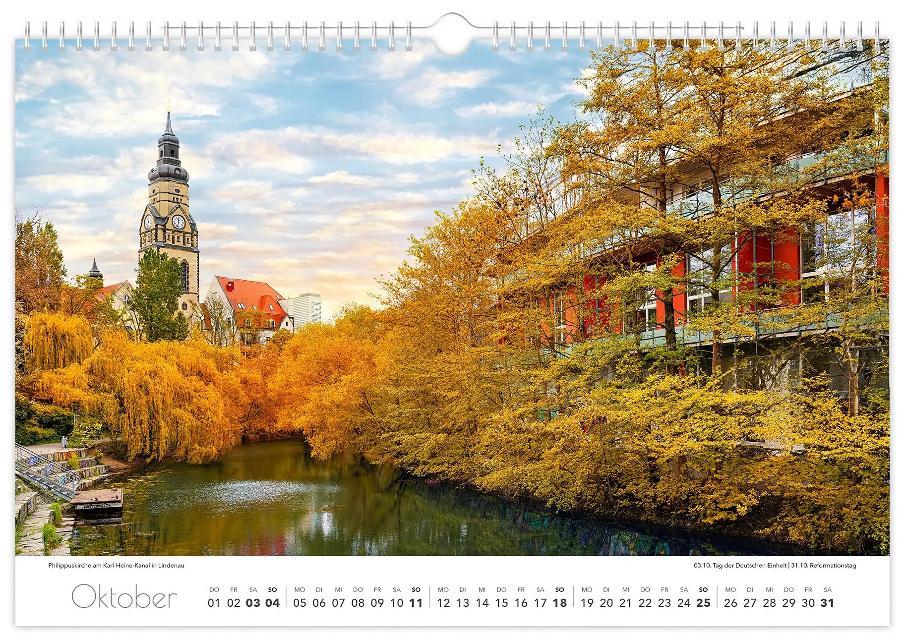 Bild: 9783910680357 | Kalender Leipzig 2026 | 45 x 30 cm weißes Kalendarium | Peter Schubert