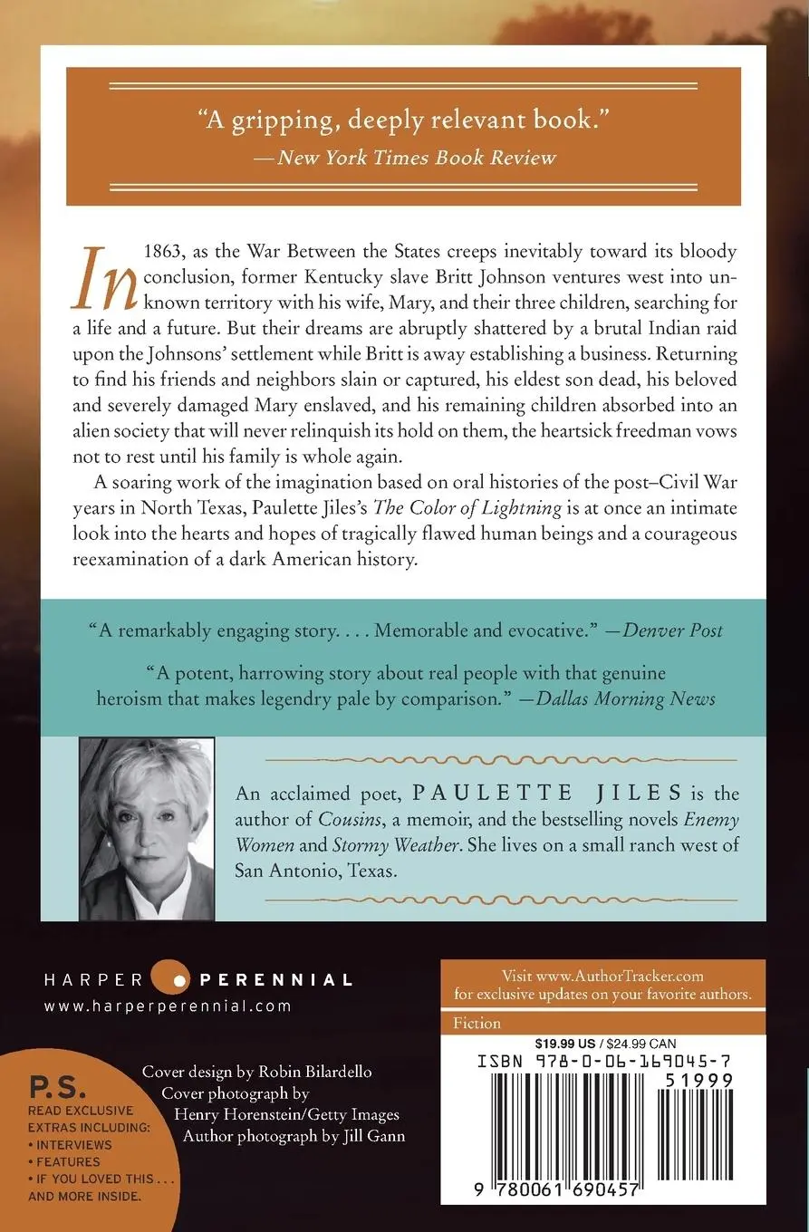 Rückseite: 9780061690457 | The Color of Lightning | Paulette Jiles | Taschenbuch | Englisch