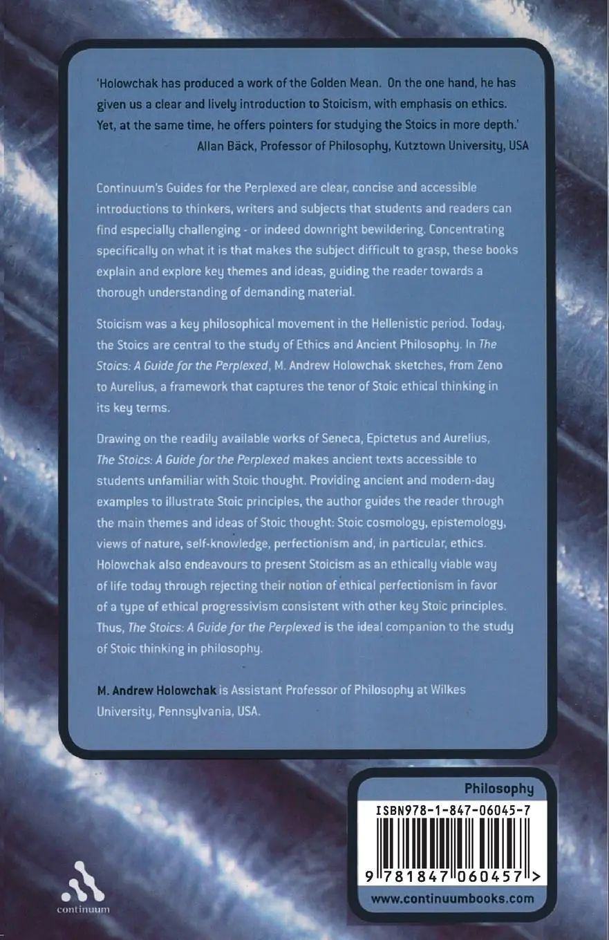Rückseite: 9781847060457 | The Stoics | A Guide for the Perplexed | M. Andrew Holowchak | Buch