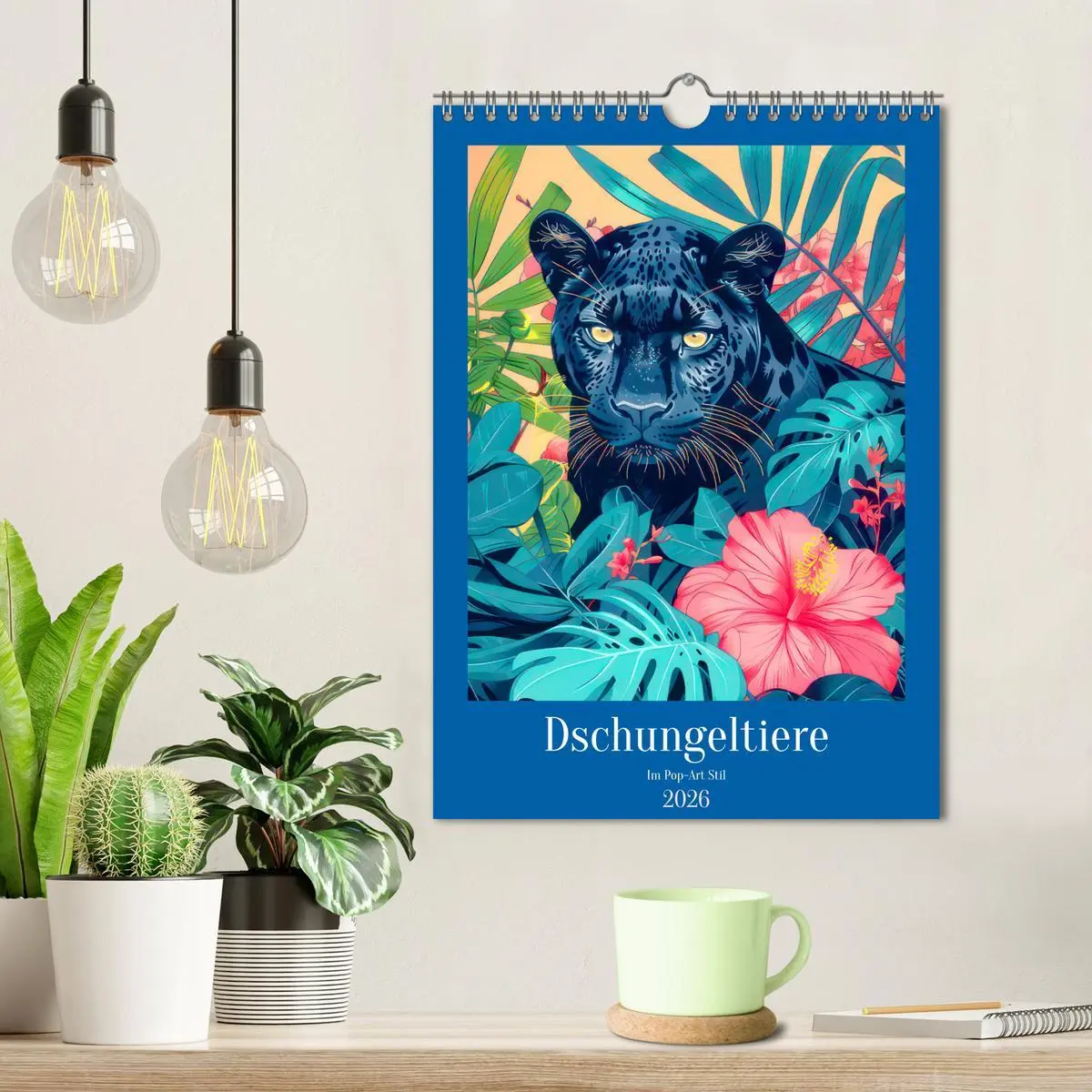 Bild: 9783516270457 | Dschungeltiere im Pop-Art Stil (Wandkalender 2026 DIN A4 hoch),...