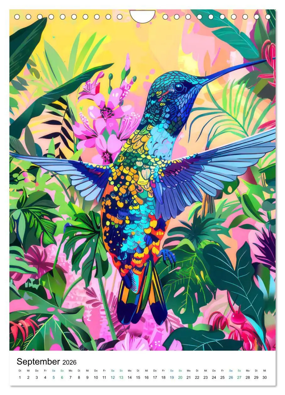 Bild: 9783516270457 | Dschungeltiere im Pop-Art Stil (Wandkalender 2026 DIN A4 hoch),...