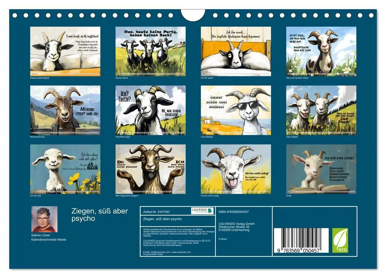 Bild: 9783569050457 | Ziegen, süß aber psycho (Wandkalender 2027 DIN A4 quer), CALVENDO...
