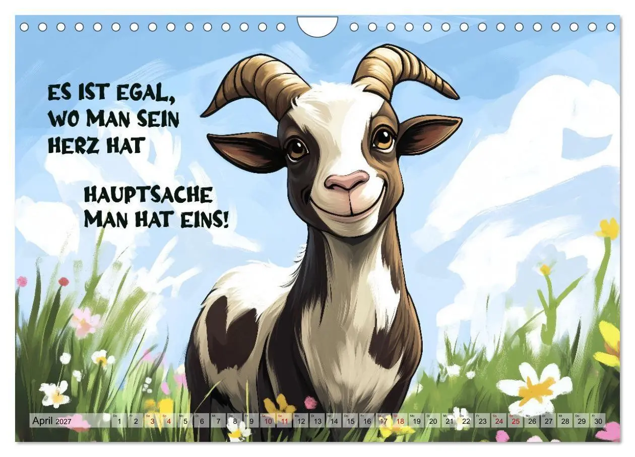 Bild: 9783569050457 | Ziegen, süß aber psycho (Wandkalender 2027 DIN A4 quer), CALVENDO...