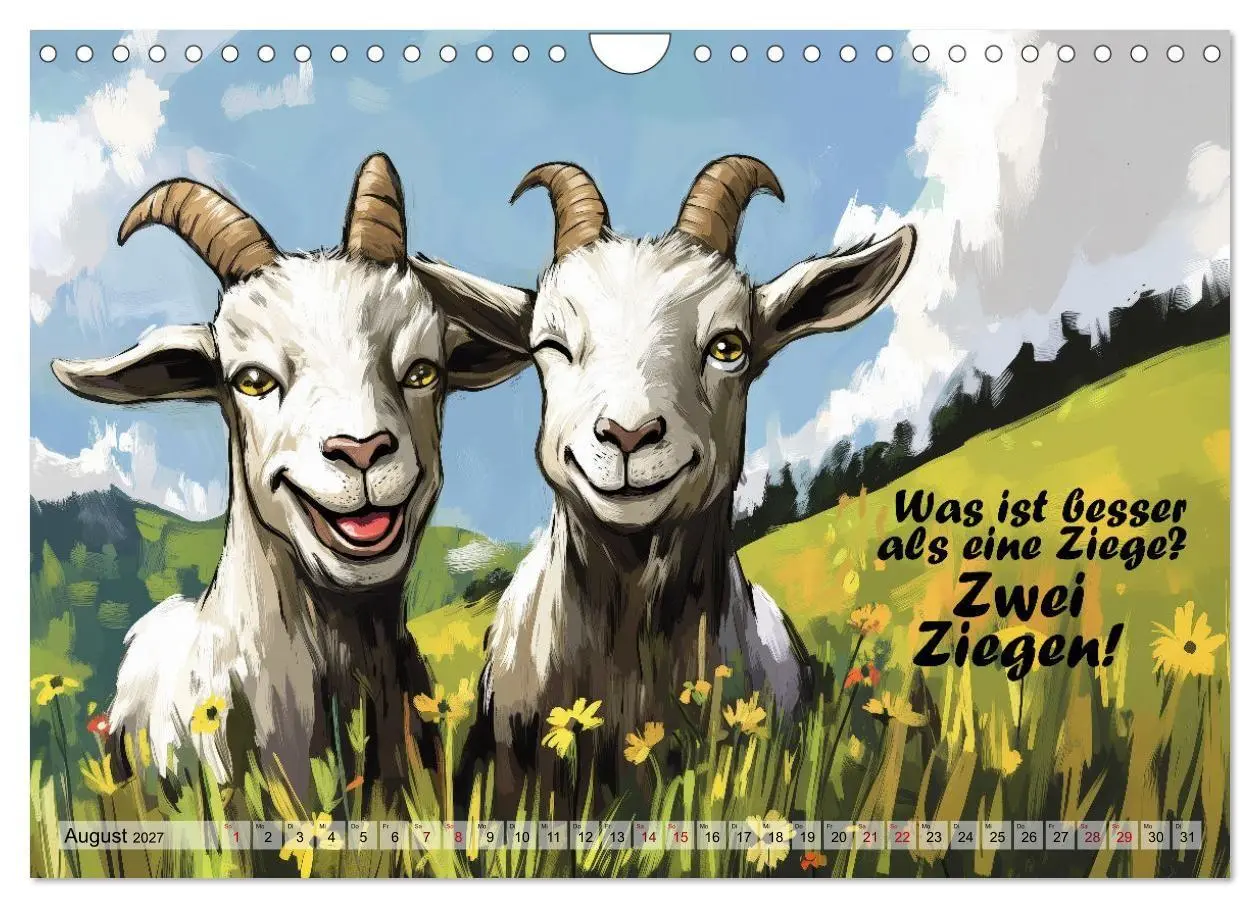 Bild: 9783569050457 | Ziegen, süß aber psycho (Wandkalender 2027 DIN A4 quer), CALVENDO...
