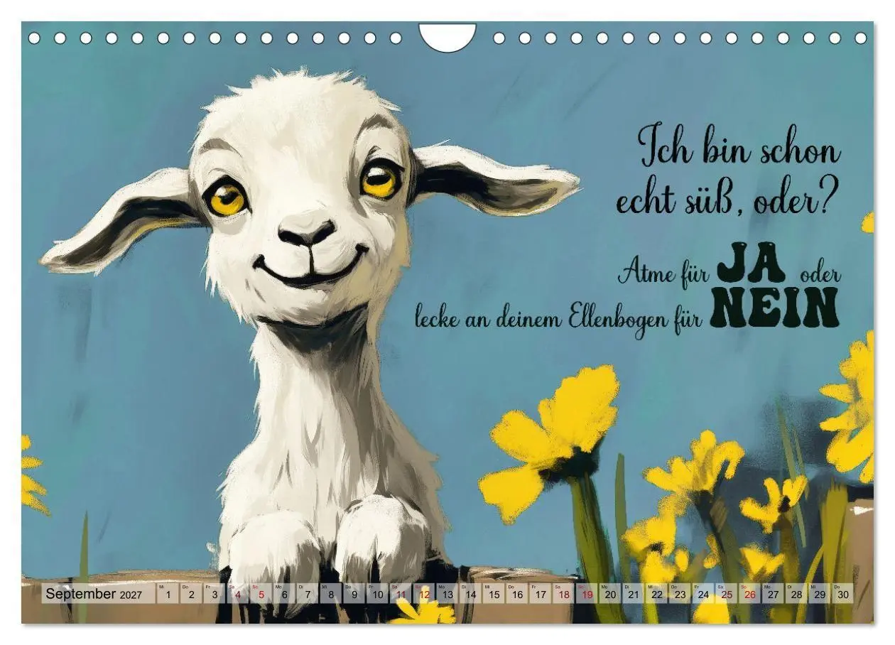 Bild: 9783569050457 | Ziegen, süß aber psycho (Wandkalender 2027 DIN A4 quer), CALVENDO...