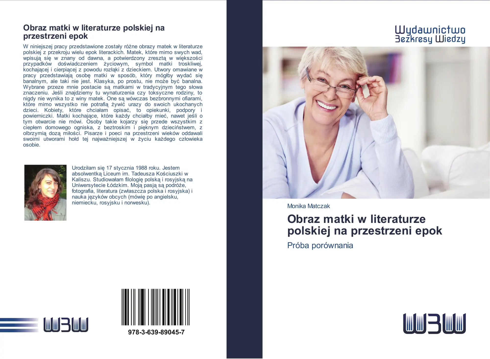 Cover: 9783639890457 | Obraz matki w literaturze polskiej na przestrzeni epok | Matczak