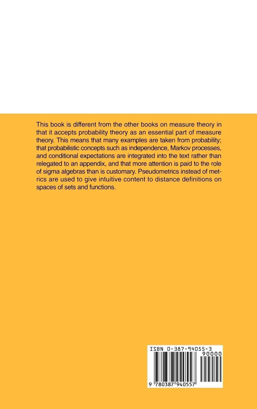 Rückseite: 9780387940557 | Measure Theory | J. L. Doob | Buch | xii | Englisch | 1993