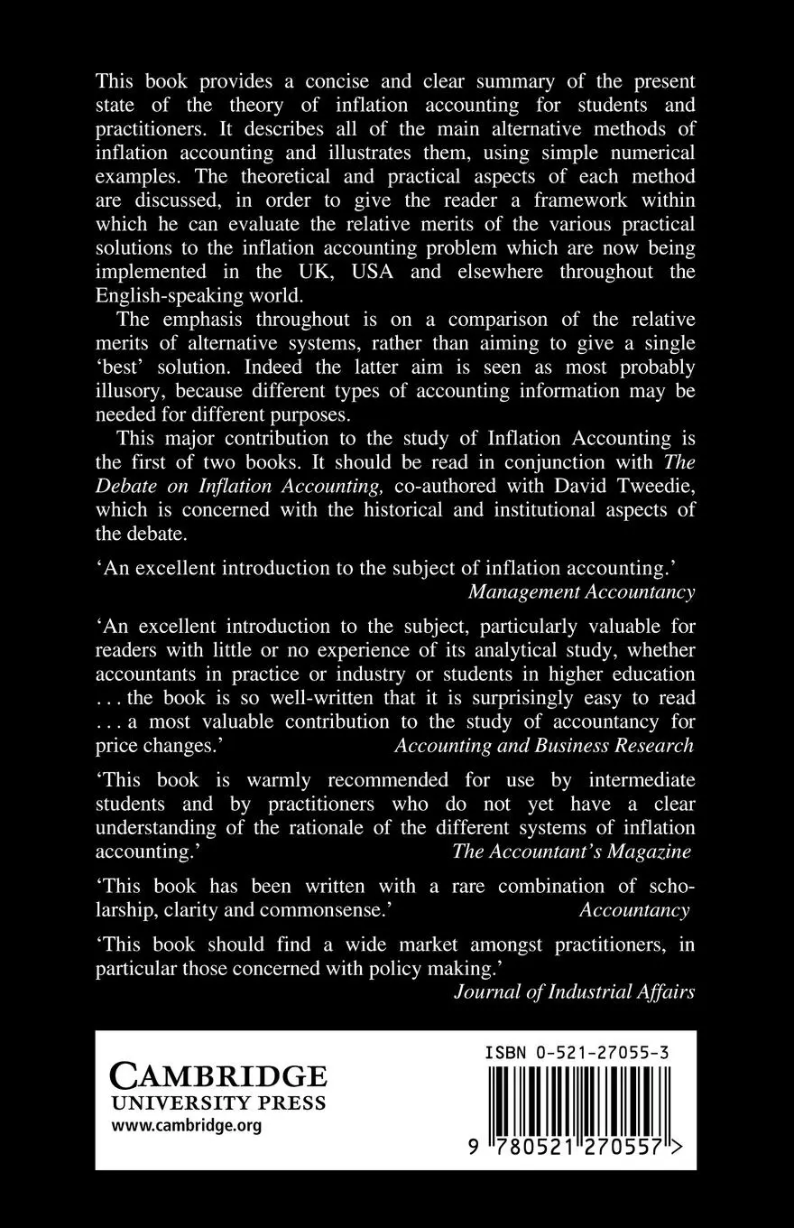 Rückseite: 9780521270557 | Inflation Accounting | Geoffrey Whittington | Taschenbuch | Englisch