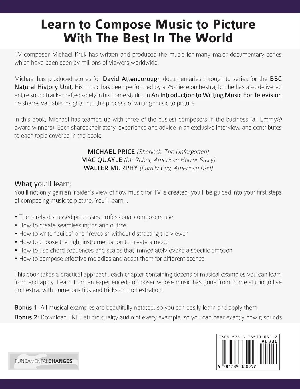 Rückseite: 9781789330557 | An Introduction to Writing Music For Television | Mike Kruk (u. a.)