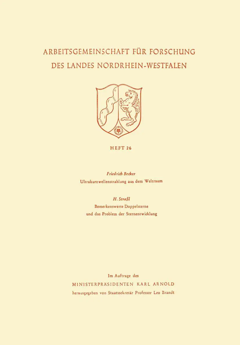 Cover: 9783322980557 | Ultrakurzwellenstrahlung aus dem Weltraum. Bemerkenswerte...