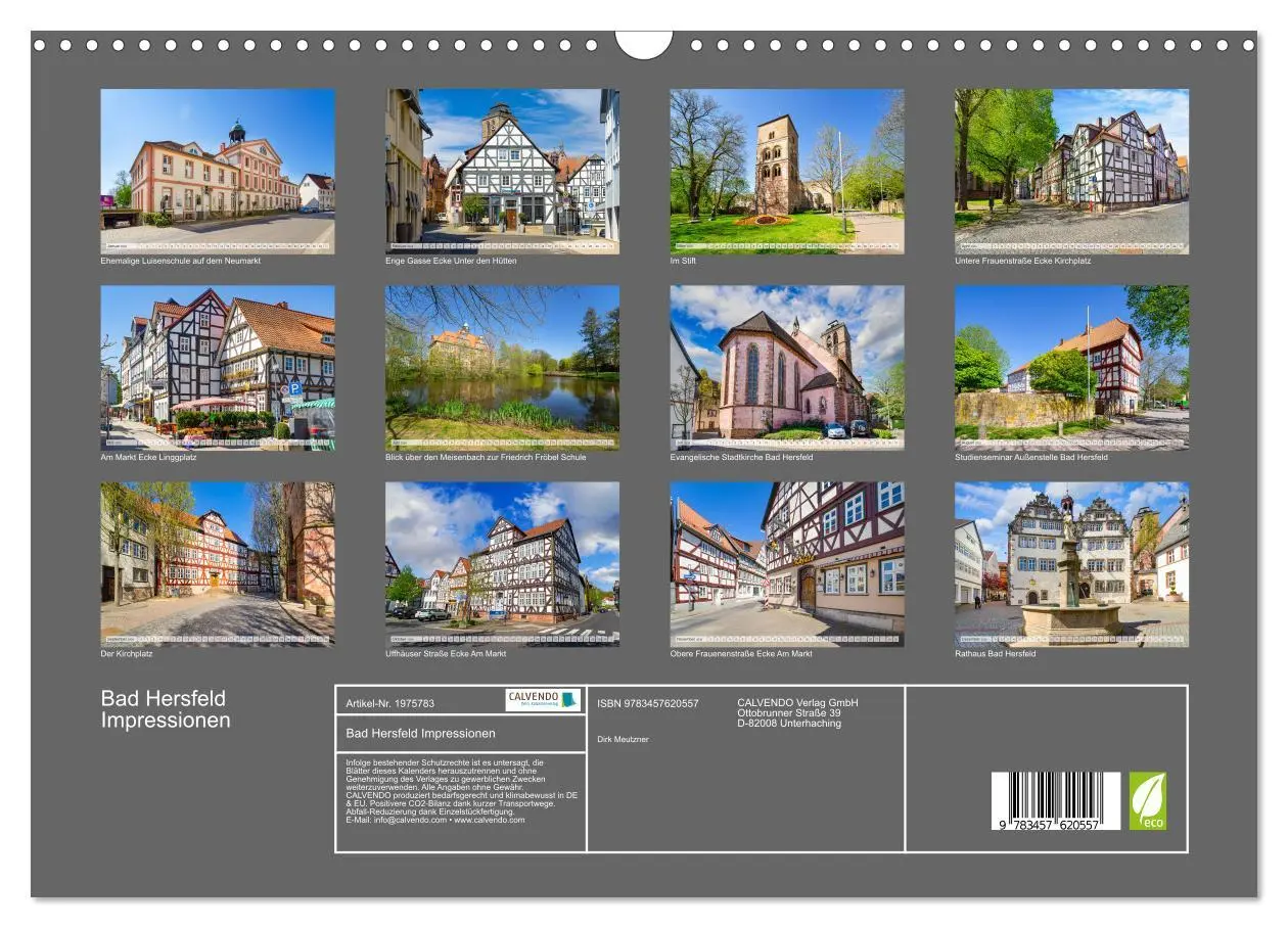 Bild: 9783457620557 | Bad Hersfeld Impressionen (Wandkalender 2026 DIN A3 quer), CALVENDO...