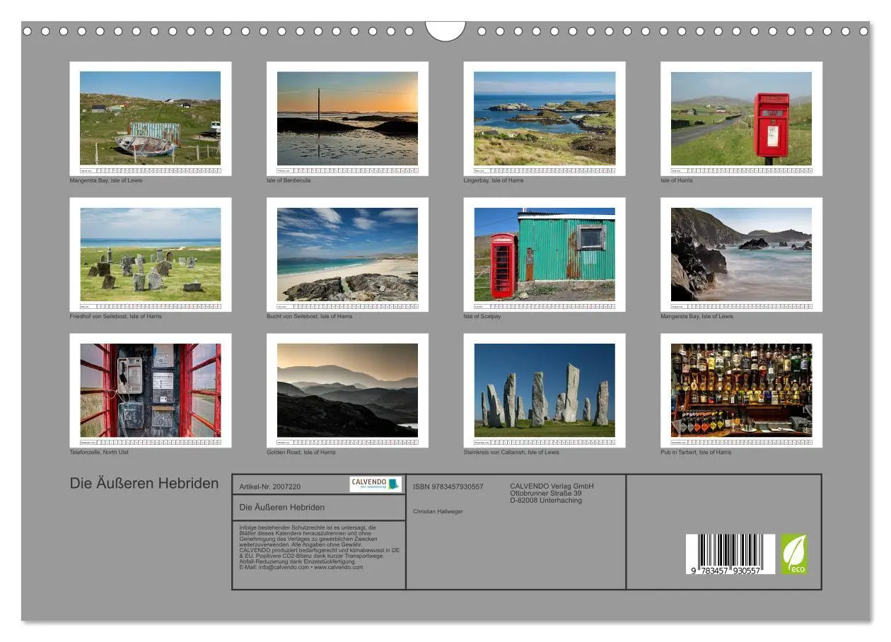 Bild: 9783457930557 | Die Äußeren Hebriden (Wandkalender 2026 DIN A3 quer), CALVENDO...