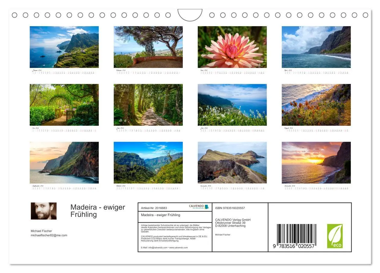 Bild: 9783516020557 | Madeira - ewiger Frühling (Wandkalender 2026 DIN A4 quer), CALVENDO...