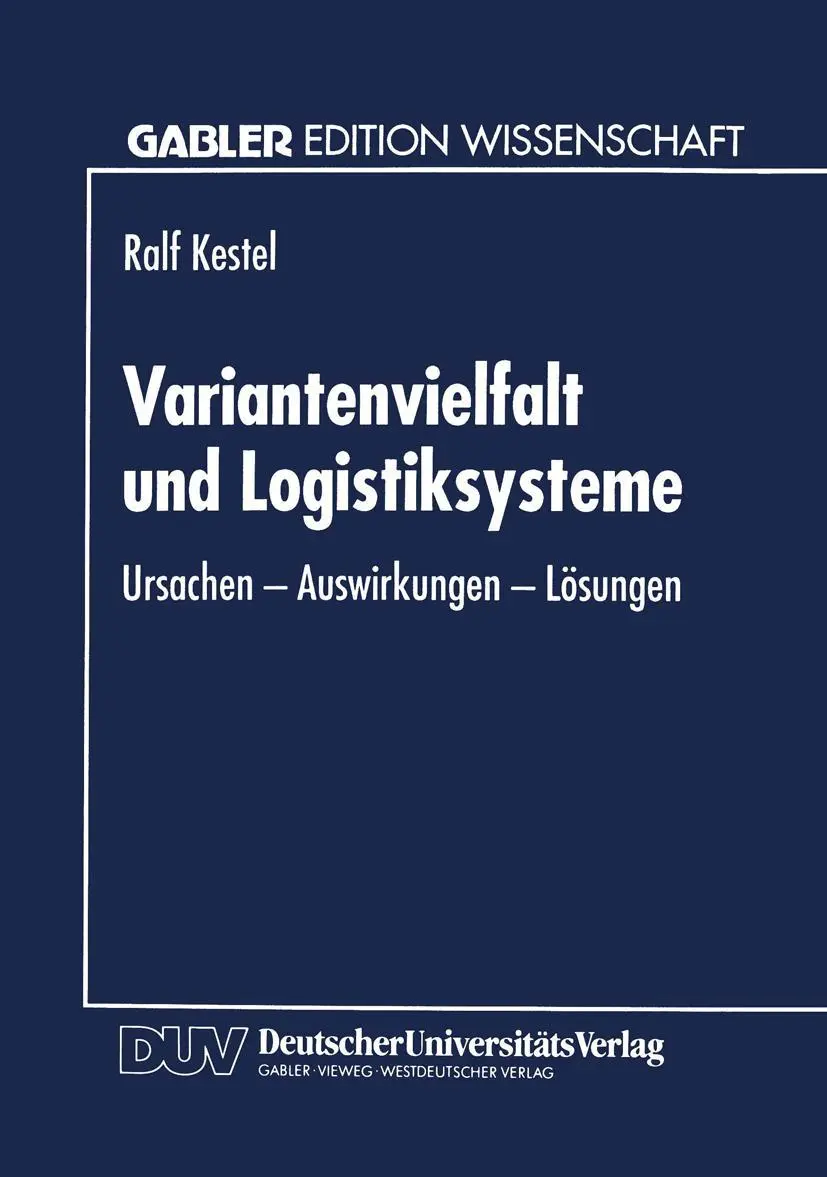 Cover: 9783824460557 | Variantenvielfalt und Logistiksysteme | Ralf Kestel | Taschenbuch