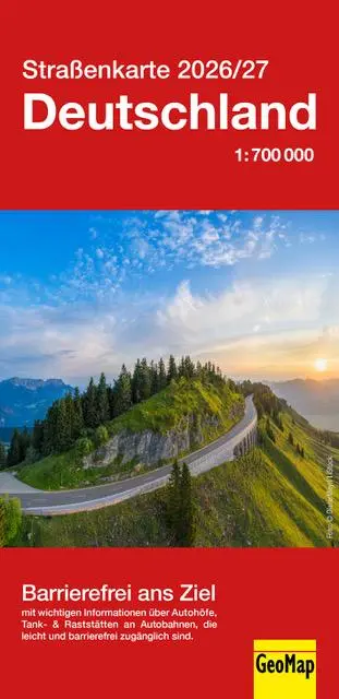 Cover: 9783959650557 | Straßenkarte Deutschland 2026/27 | Barrierefrei ans Ziel | GeoMap