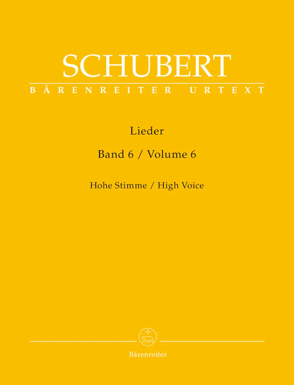 Cover: 9790006530557 | Lieder 6 | Hohe Stimme, Bärenreiter Urtext | Franz Schubert | Buch