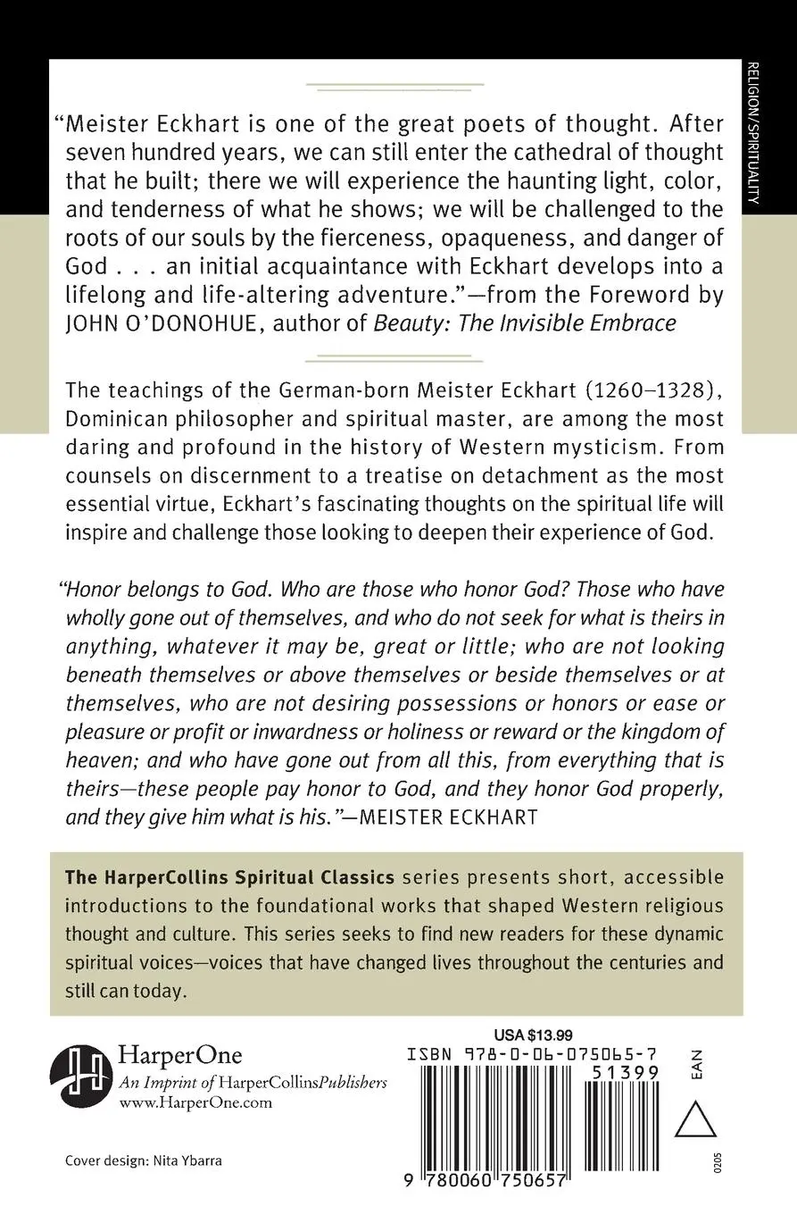 Rückseite: 9780060750657 | Meister Eckhart | Selections from His Essential Writings | Classics