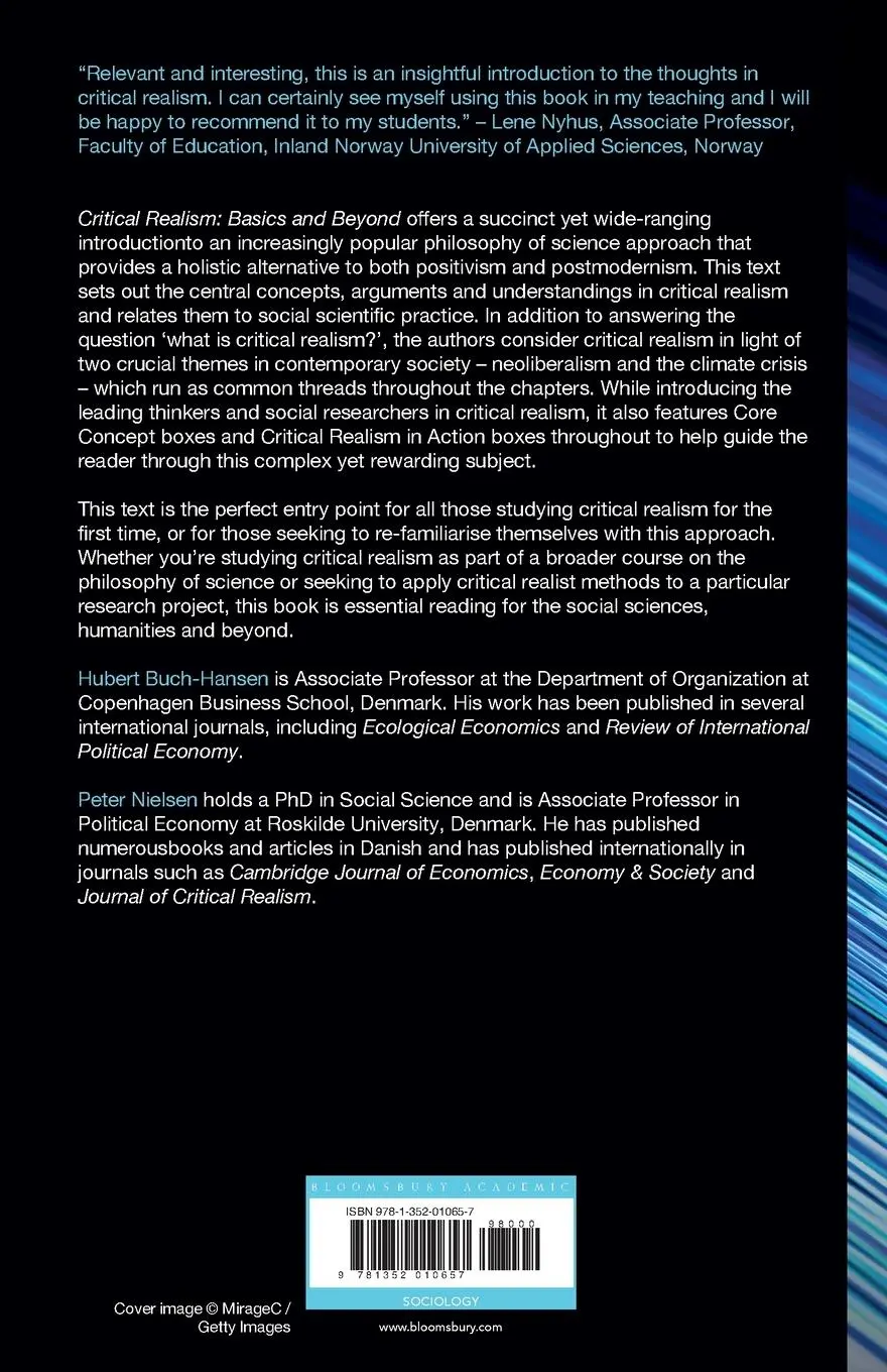 Rückseite: 9781352010657 | Critical Realism | Basics and Beyond | Hubert Buch-Hansen (u. a.) | X