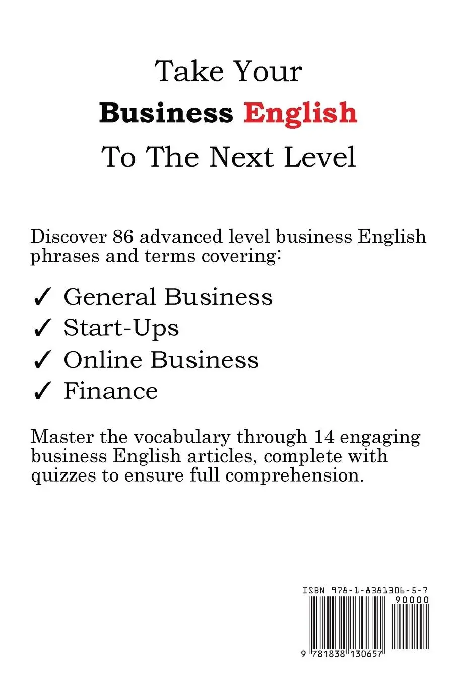 Rückseite: 9781838130657 | The Complete Business English Master | Jenny Smith | Taschenbuch