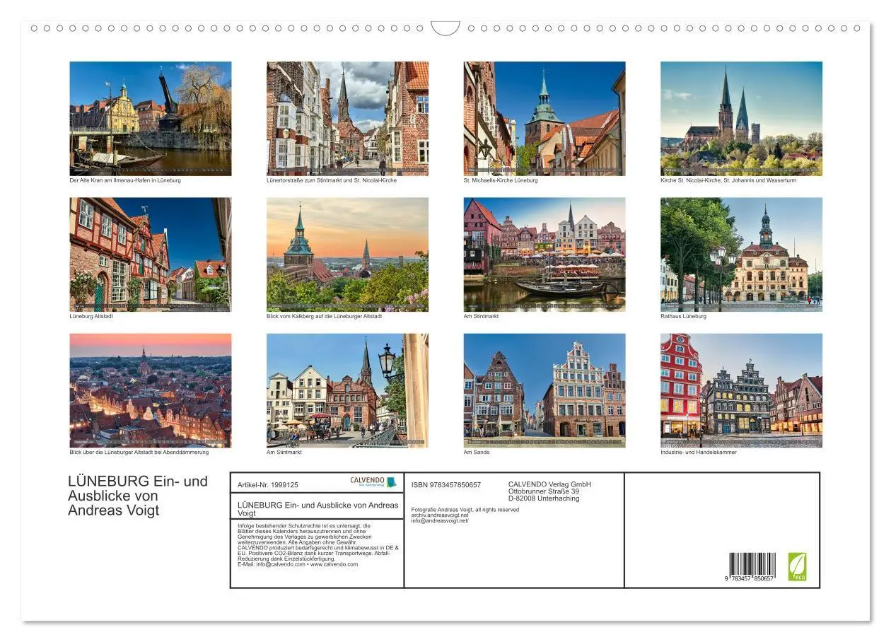 Bild: 9783457850657 | LÜNEBURG Ein- und Ausblicke von Andreas Voigt (Wandkalender 2026...