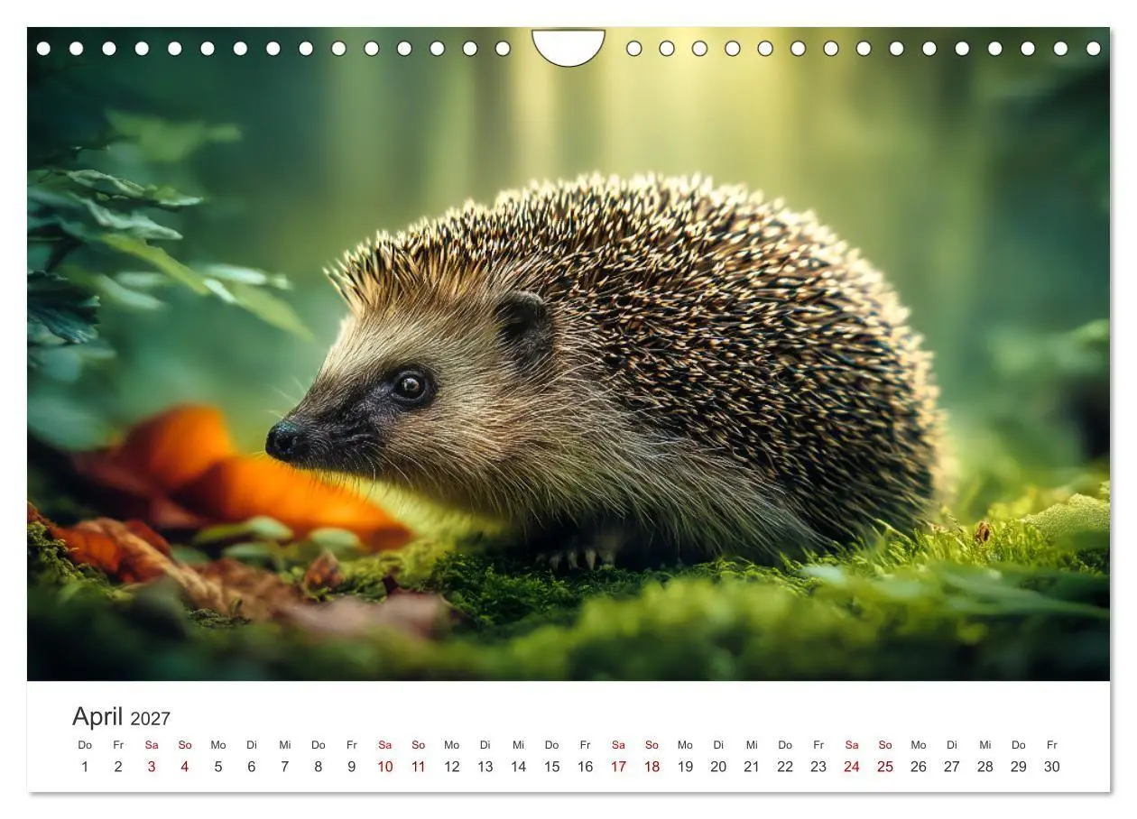 Bild: 9783516940657 | Rund, stachlig, munter - Ein Jahr mit Igeln (Wandkalender 2027 DIN...