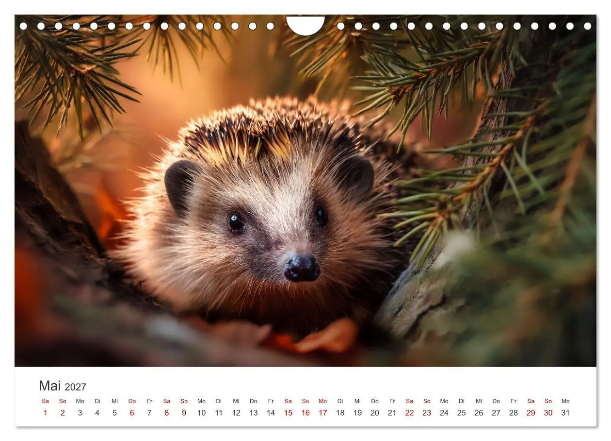 Bild: 9783516940657 | Rund, stachlig, munter - Ein Jahr mit Igeln (Wandkalender 2027 DIN...