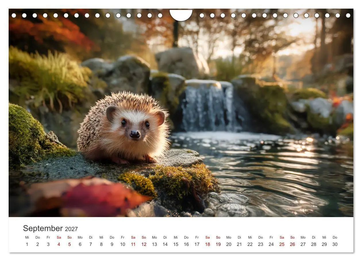 Bild: 9783516940657 | Rund, stachlig, munter - Ein Jahr mit Igeln (Wandkalender 2027 DIN...
