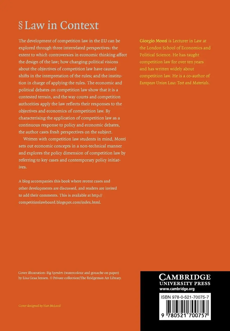 Rückseite: 9780521700757 | EC Competition Law | Giorgio Monti | Taschenbuch | Englisch | 2010