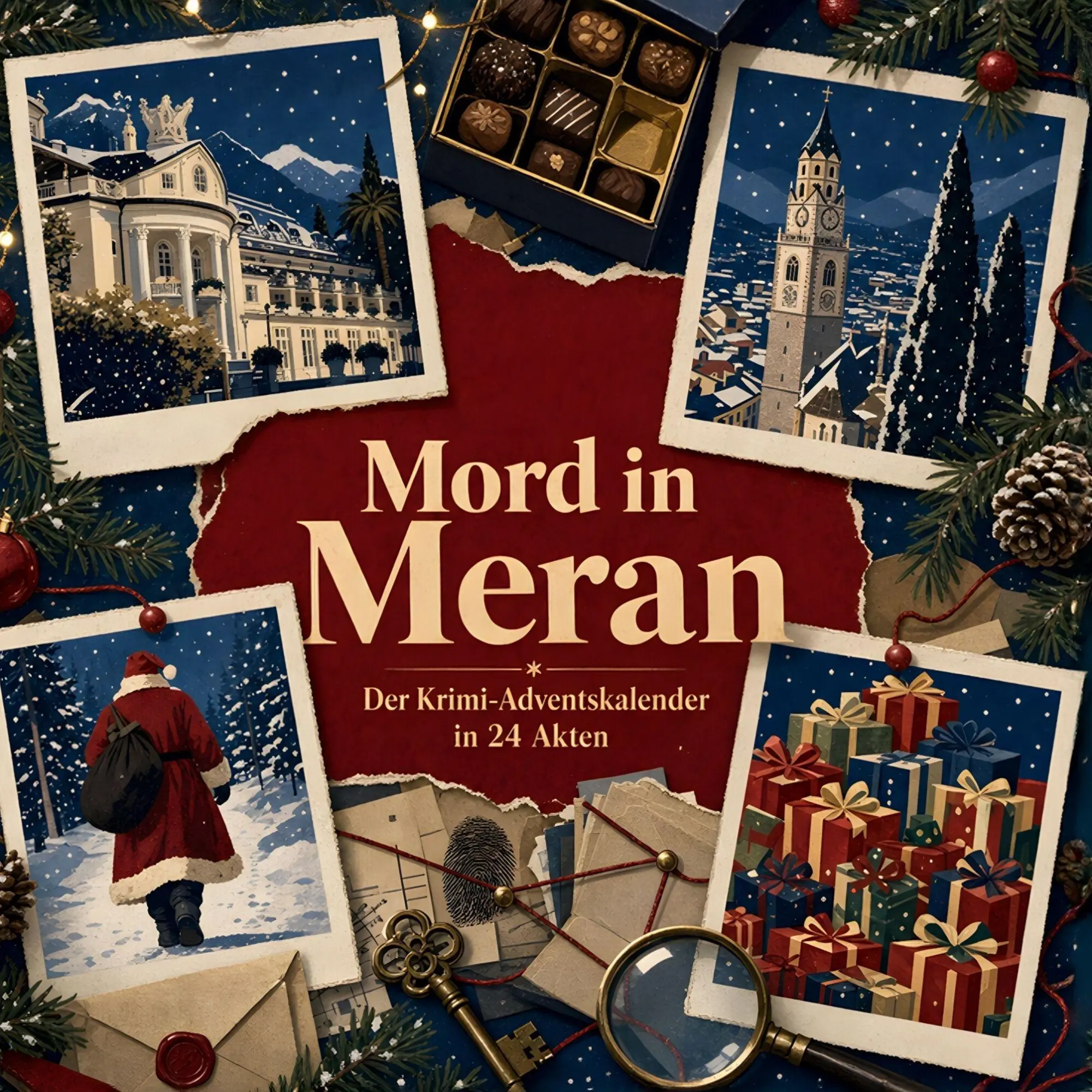 Cover: 9783696120757 | Mord in Meran | Der Krimi-Adventskalender in 24 Akten | Samuel Becker