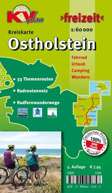 Cover: 9783896410757 | Ostholstein Kreis, KVplan, Radkarte/Freizeitkarte, 1:60.000 | Tacken