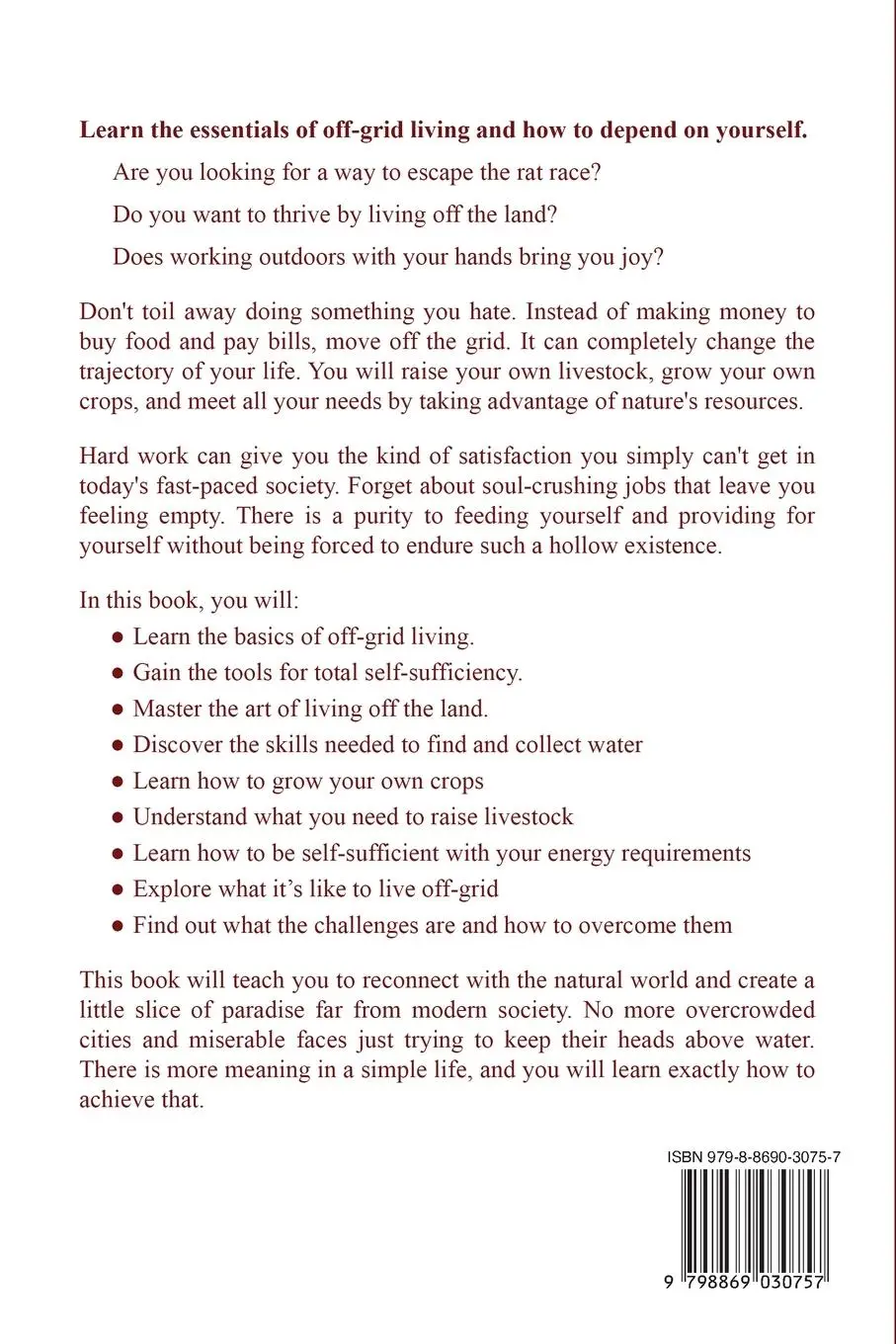 Rückseite: 9798869030757 | OFF-GRID PROJECTS | Jimson Lewis | Taschenbuch | Englisch | 2023
