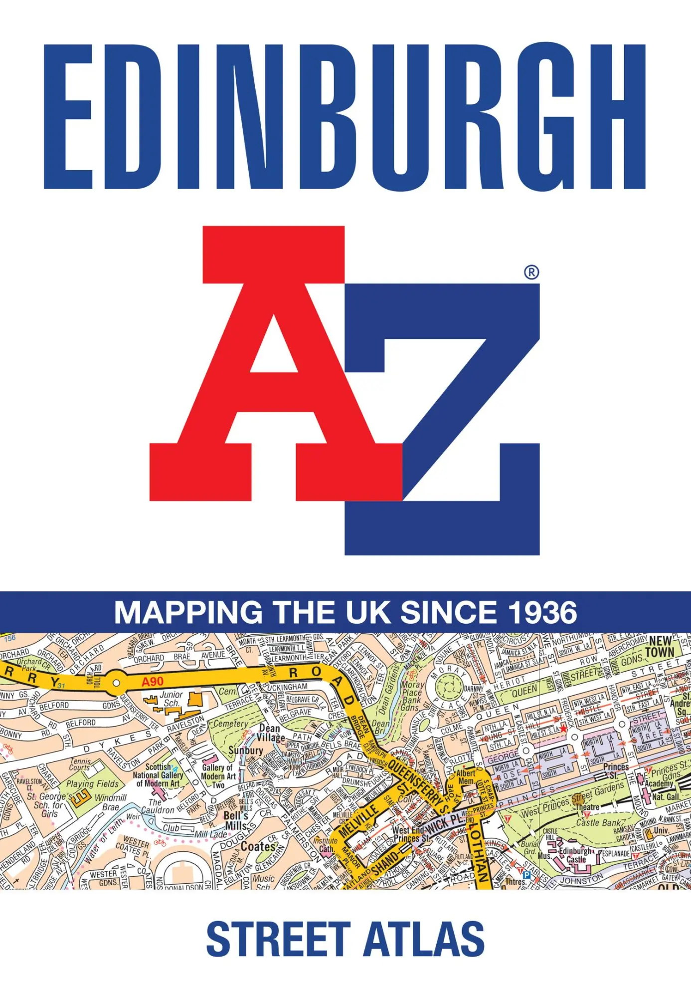 Cover: 9780008730857 | Edinburgh A-Z Street Atlas | Accurate Street Map for Easy Navigation