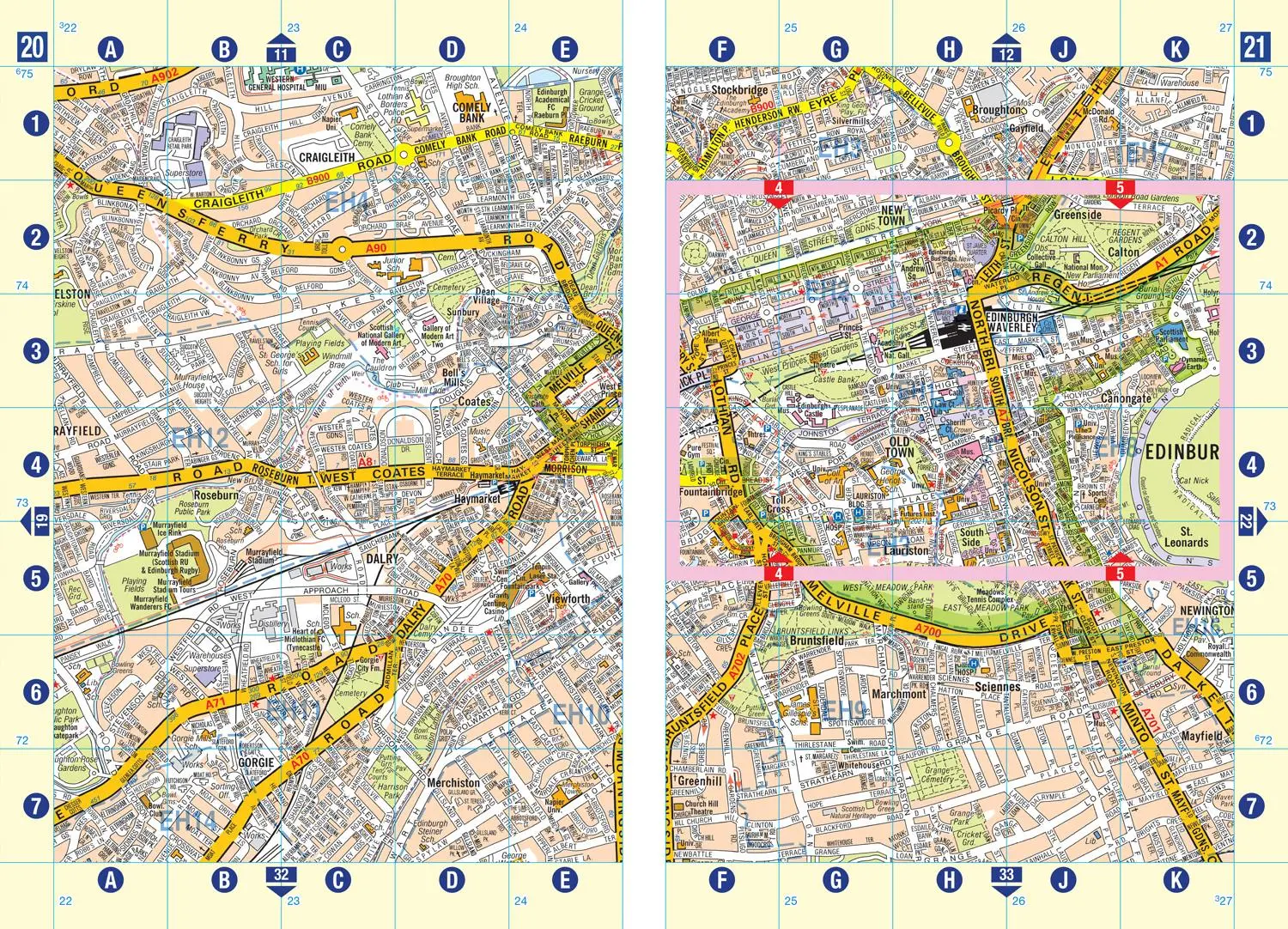 Bild: 9780008730857 | Edinburgh A-Z Street Atlas | Accurate Street Map for Easy Navigation