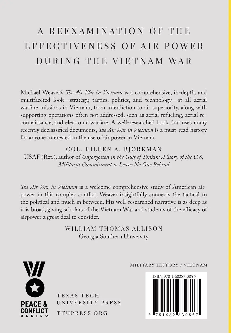 Rückseite: 9781682830857 | The Air War in Vietnam | Michael E Weaver | Buch | Gebunden | Englisch