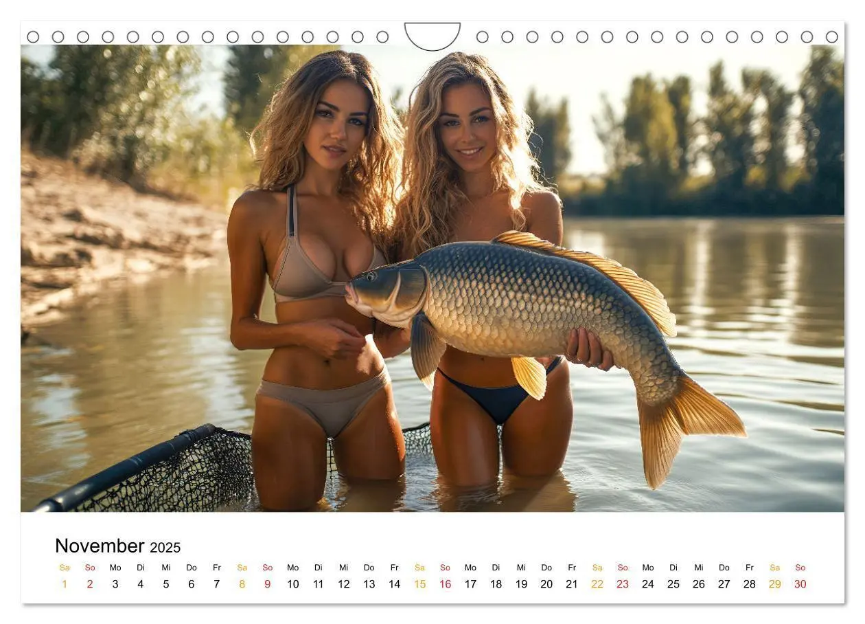 Bild: 9783457210857 | Hecht und Karpfen (Wandkalender 2025 DIN A4 quer), CALVENDO...