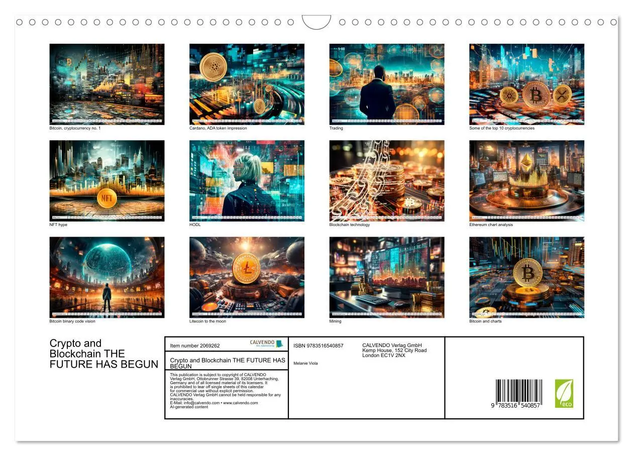 Bild: 9783516540857 | Crypto and Blockchain THE FUTURE HAS BEGUN (Wall Calendar 2026 DIN...
