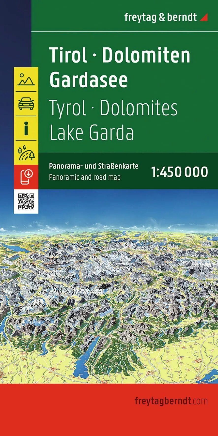 Cover: 9783707920857 | freytag &amp; berndt Straßenkarte Tirol - Dolomiten - Gardasee -...