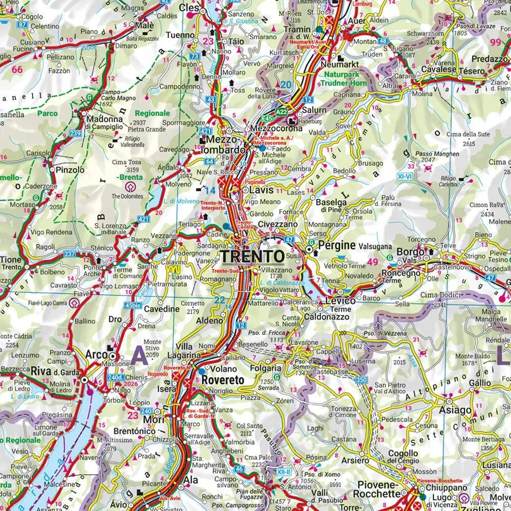 Bild: 9783707920857 | freytag &amp; berndt Straßenkarte Tirol - Dolomiten - Gardasee -...